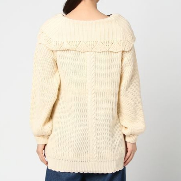 ๐ซ SOLD ๐ซ Axes Femme Lace-up Knit Sweater - Picture 3 of 7